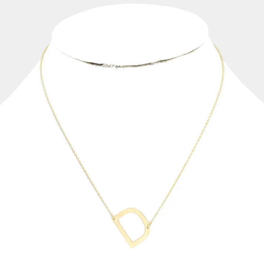 Gold Gold Dipped Monogram Pendant Necklace - Jewelry Store by Erik Rayo