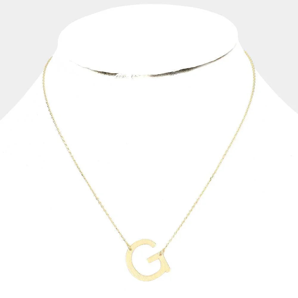 Gold Gold Dipped Monogram Pendant Necklace - Jewelry Store by Erik Rayo