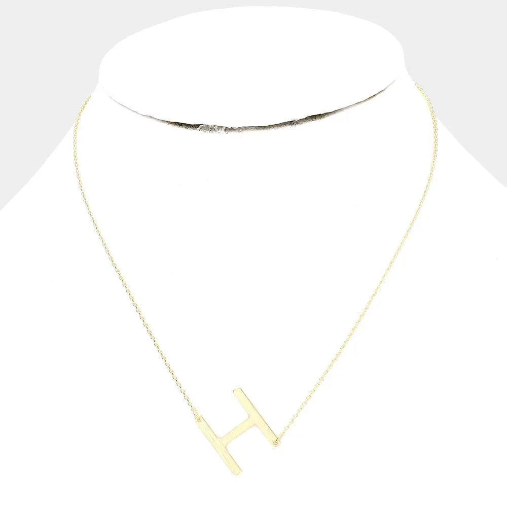 Gold Gold Dipped Monogram Pendant Necklace - Jewelry Store by Erik Rayo