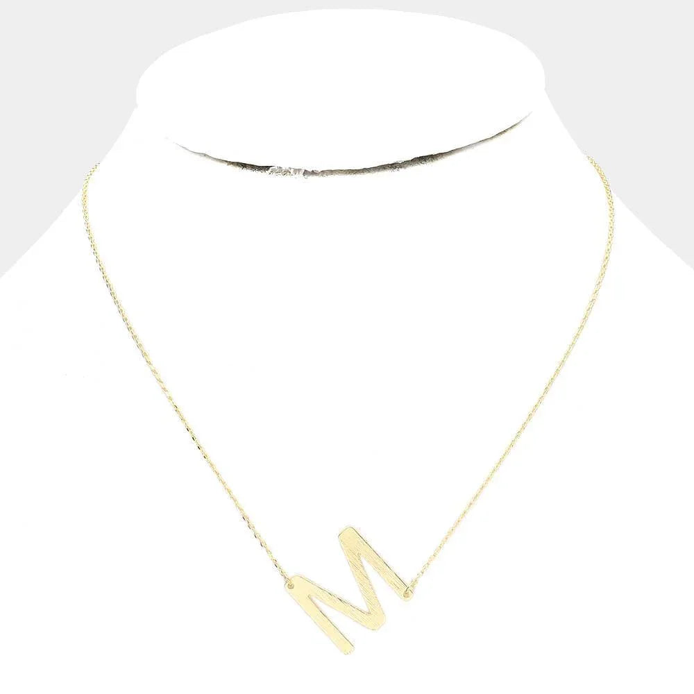 Gold Gold Dipped Monogram Pendant Necklace - Jewelry Store by Erik Rayo