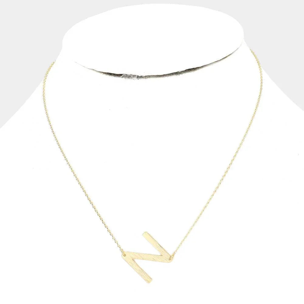 Gold Gold Dipped Monogram Pendant Necklace - Jewelry Store by Erik Rayo