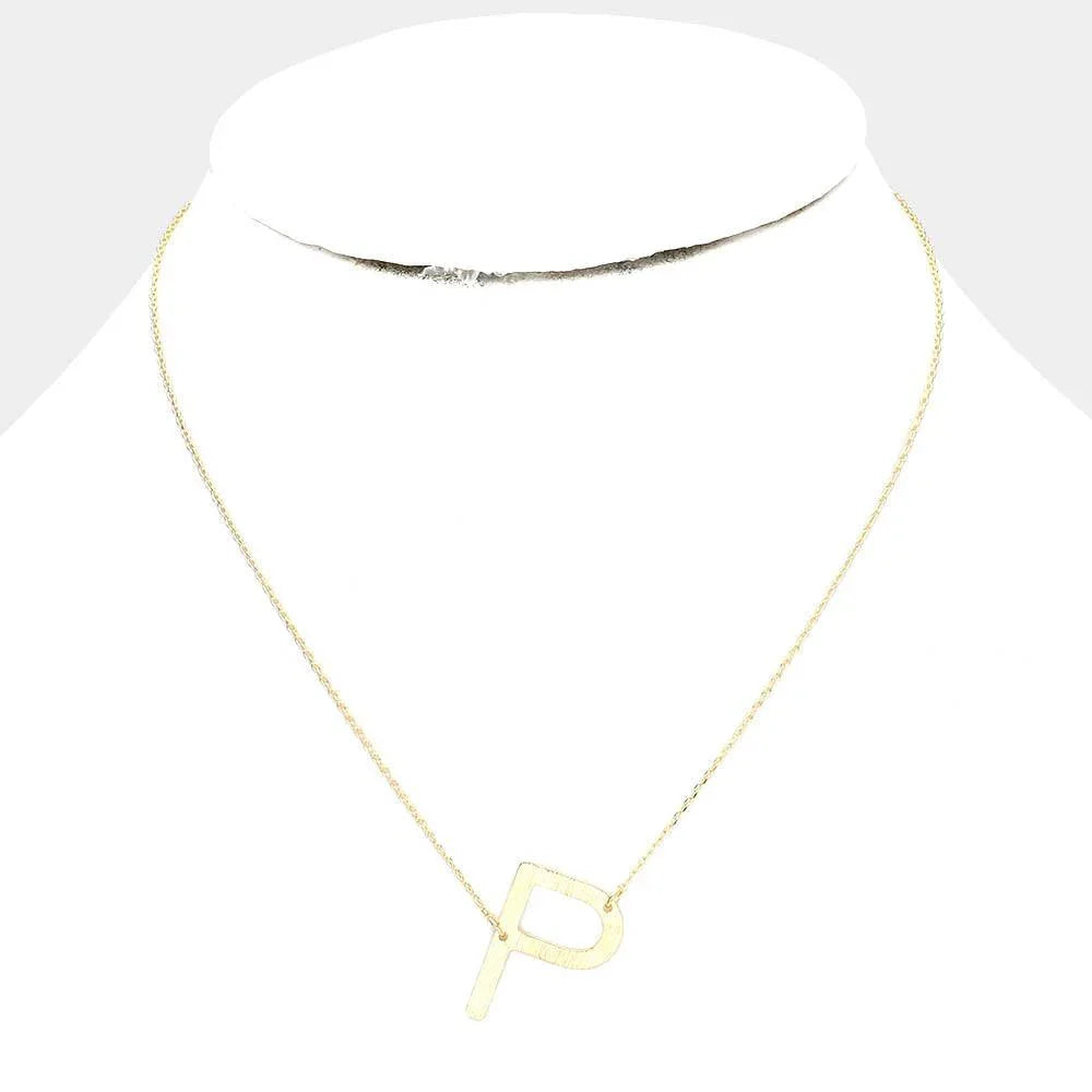 Gold Gold Dipped Monogram Pendant Necklace - Jewelry Store by Erik Rayo