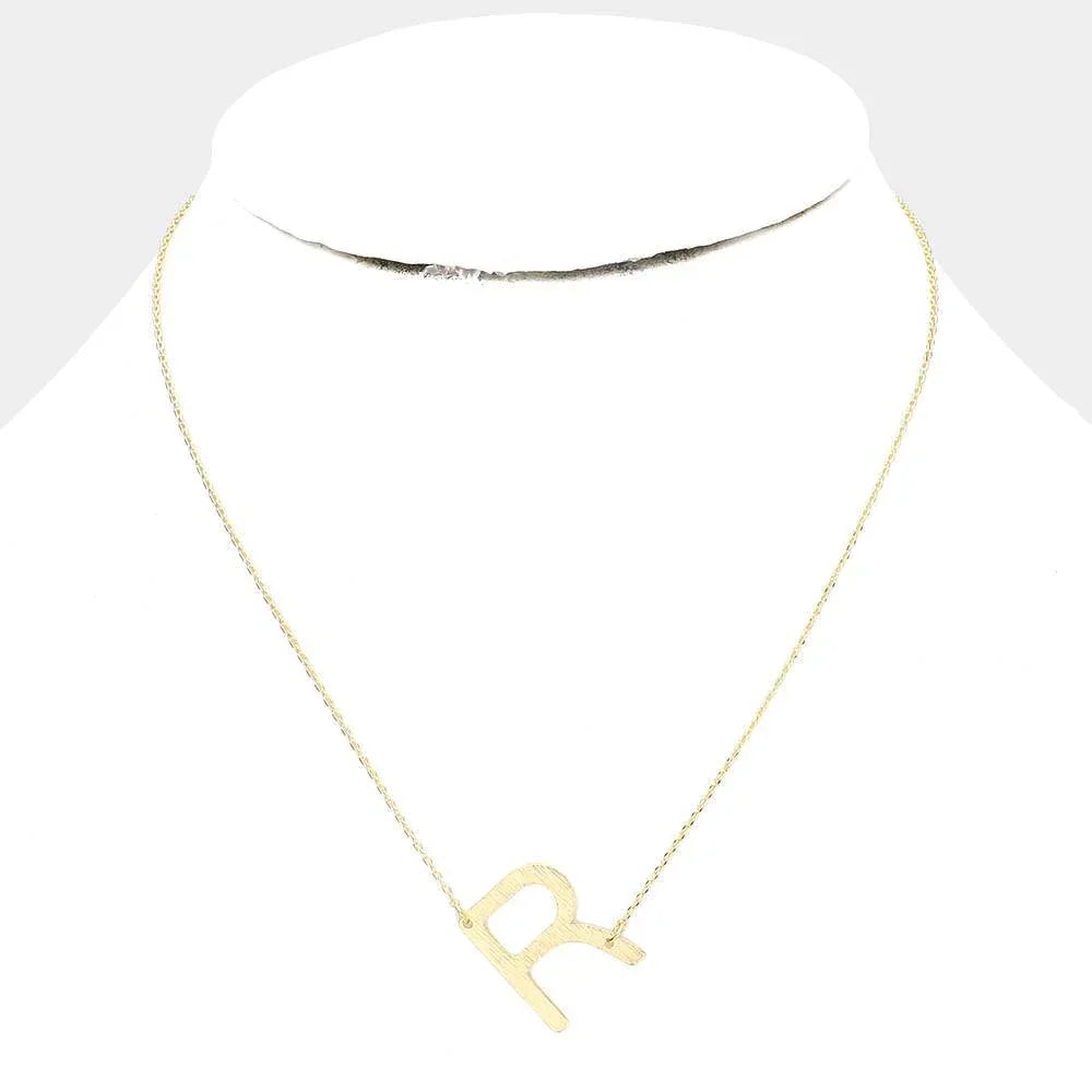 Gold Gold Dipped Monogram Pendant Necklace - Jewelry Store by Erik Rayo