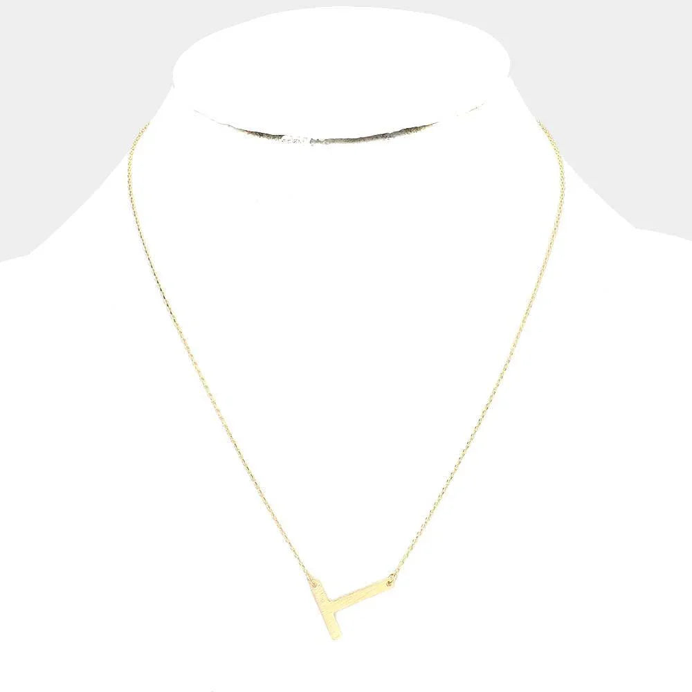 Gold Gold Dipped Monogram Pendant Necklace - Jewelry Store by Erik Rayo