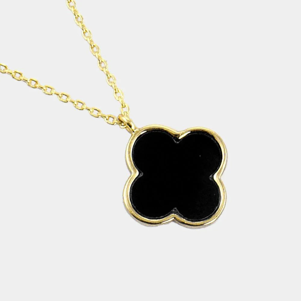 Gold Gold Dipped Quatrefoil Pendant Necklace - Jewelry Store by Erik Rayo