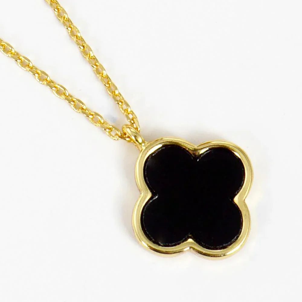 Gold Gold Dipped Quatrefoil Pendant Necklace - Jewelry Store by Erik Rayo