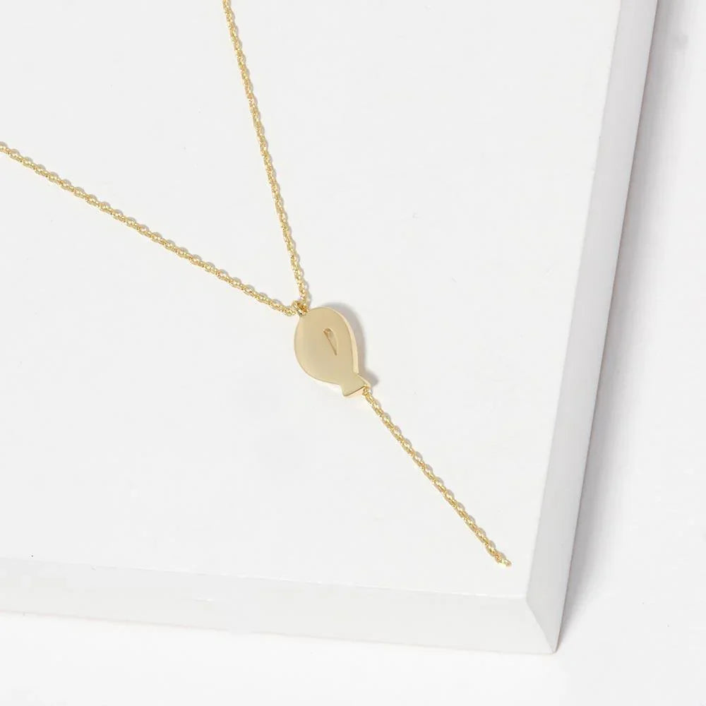 Gold Gold Dipped Mini Balloon Pendant Y Necklace - Jewelry Store by Erik Rayo