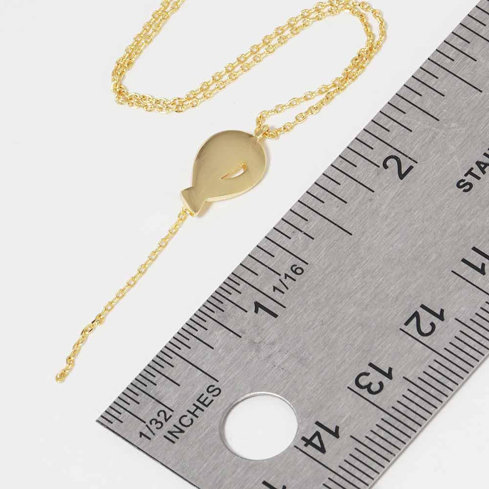 Gold Gold Dipped Mini Balloon Pendant Y Necklace - Jewelry Store by Erik Rayo