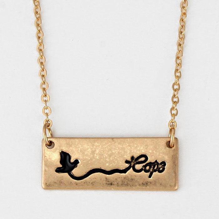 Gold "Hope" Pendant Necklace - Jewelry Store by Erik Rayo