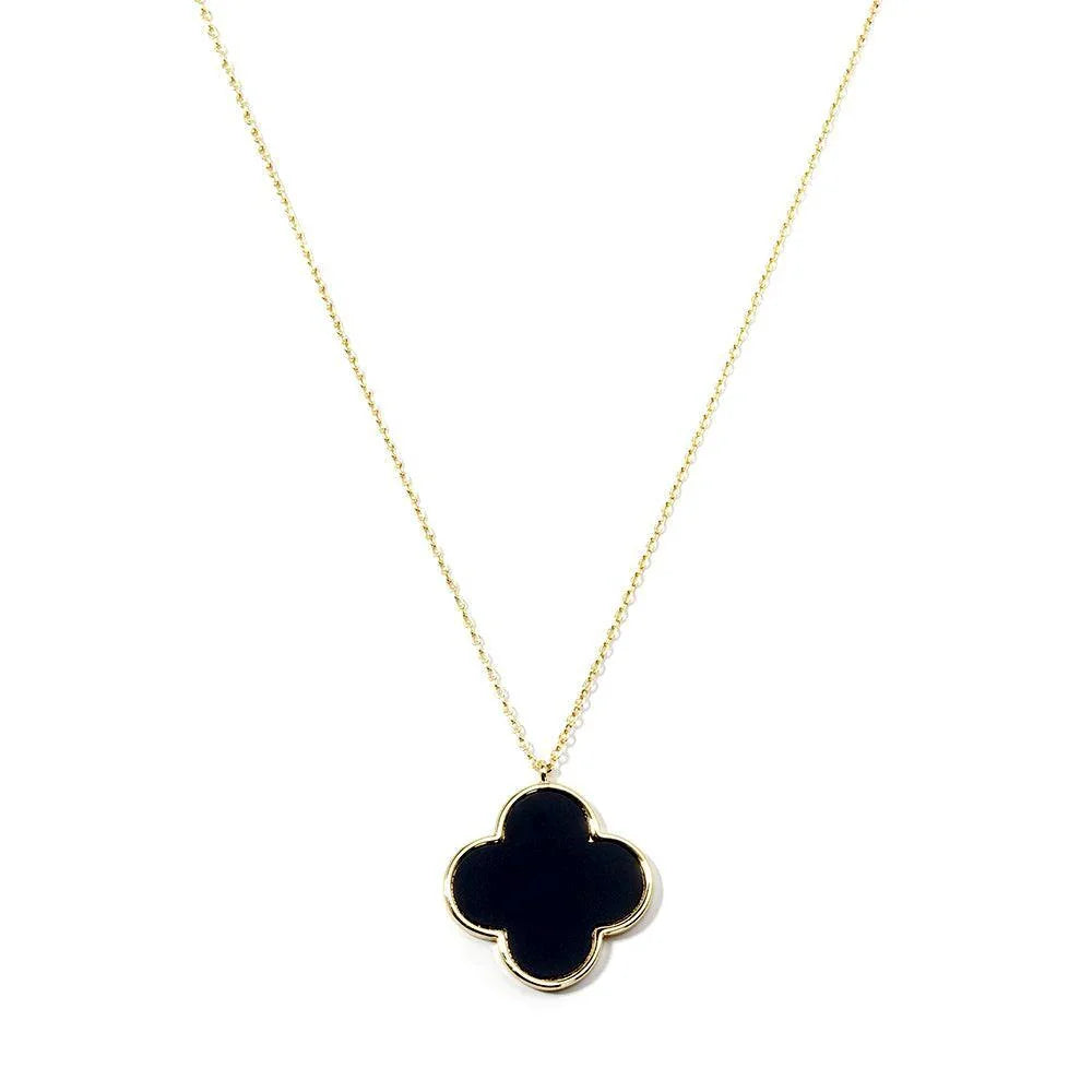 Gold Gold Dipped Quatrefoil Pendant Necklace - Jewelry Store by Erik Rayo