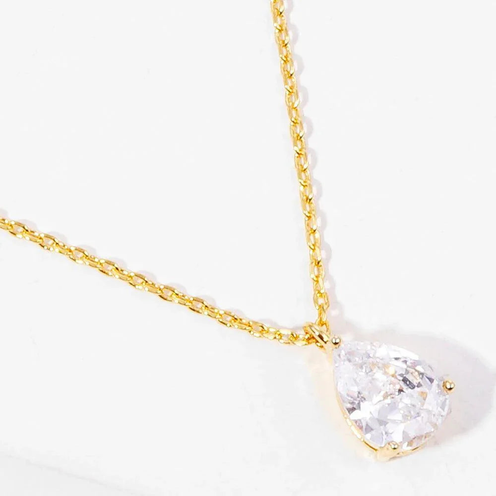 Gold Gold Dipped Teardrop Stone Pendant Necklace - Jewelry Store by Erik Rayo