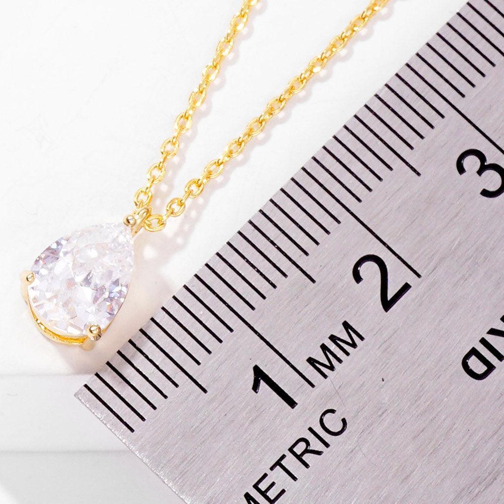 Gold Gold Dipped Teardrop Stone Pendant Necklace - Jewelry Store by Erik Rayo