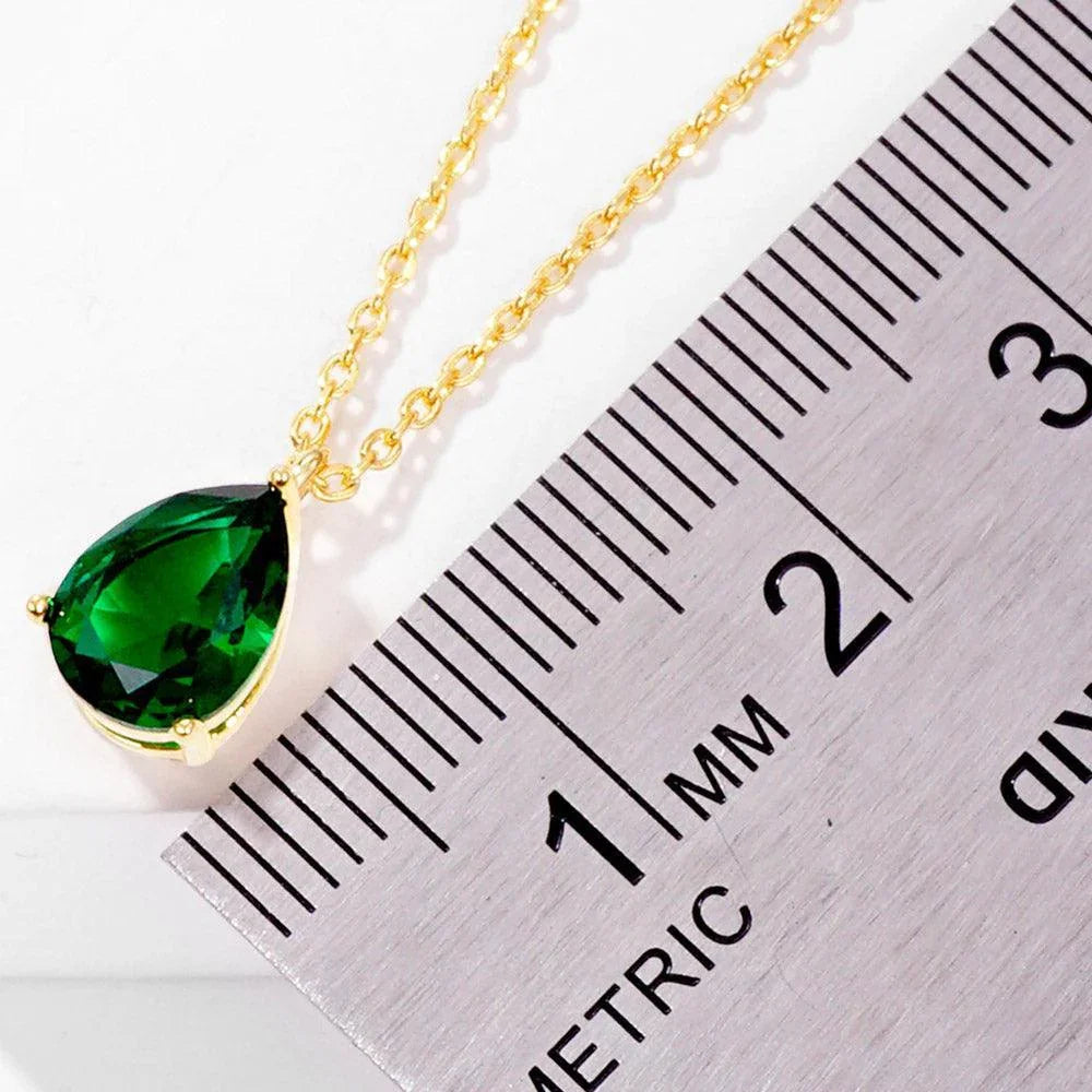 Gold Gold Dipped Teardrop Stone Pendant Necklace - Jewelry Store by Erik Rayo