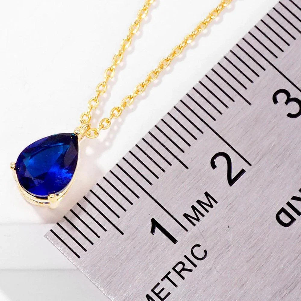 Gold Gold Dipped Teardrop Stone Pendant Necklace - Jewelry Store by Erik Rayo