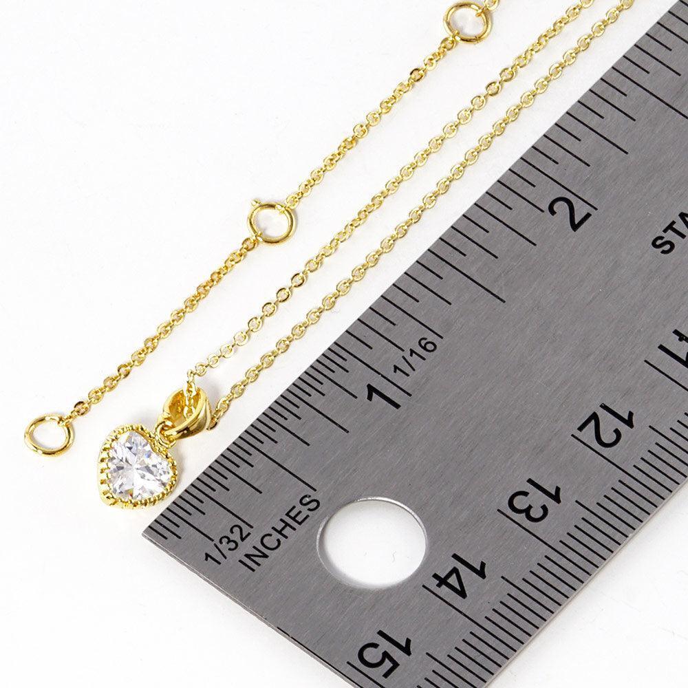 Gold Gold Dipped Heart Stone Pendant Necklace - Jewelry Store by Erik Rayo