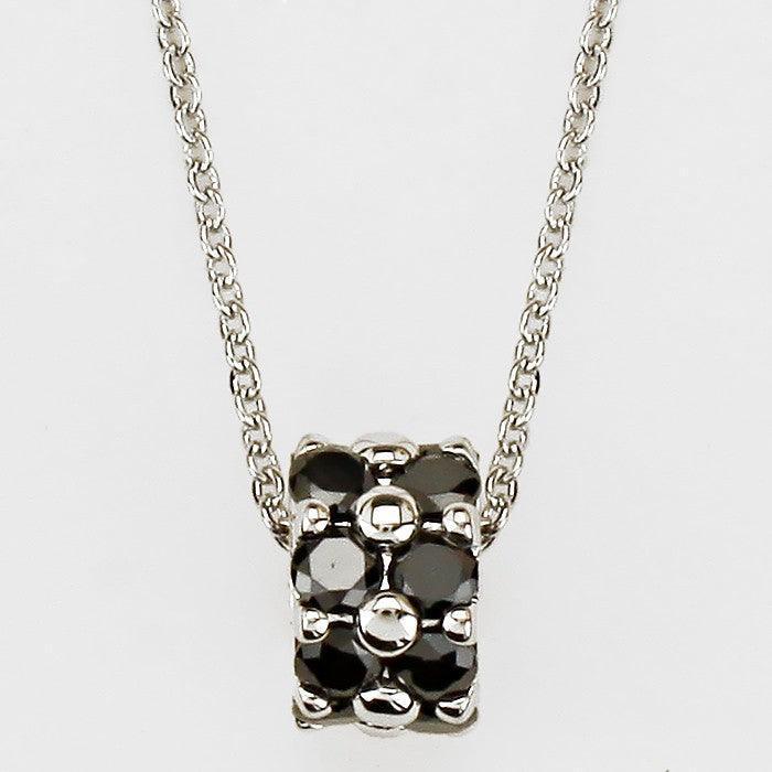 Hematite Crystal Ring Pendant Necklace - Jewelry Store by Erik Rayo
