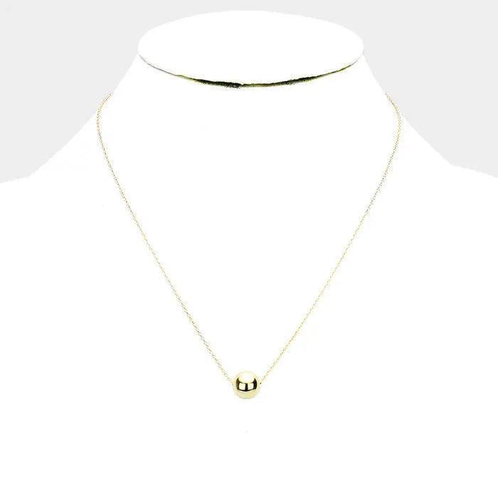 Gold Gold Dipped Metal Ball Pendant Necklace - Jewelry Store by Erik Rayo