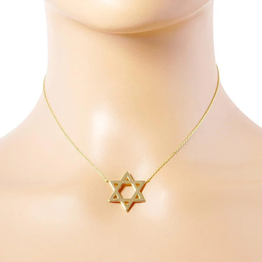 Gold Gold Dipped Star Of David Pendant Necklace - Jewelry Store by Erik Rayo