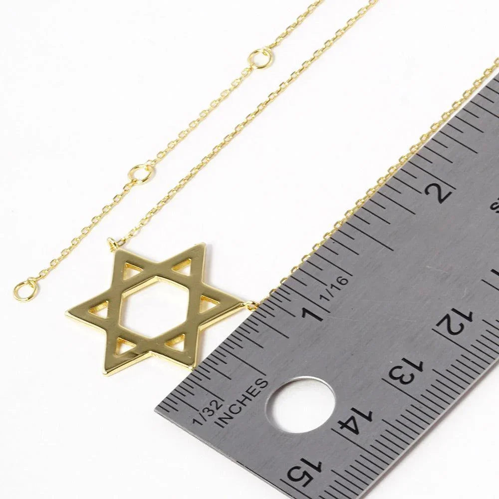 Gold Gold Dipped Star Of David Pendant Necklace - Jewelry Store by Erik Rayo