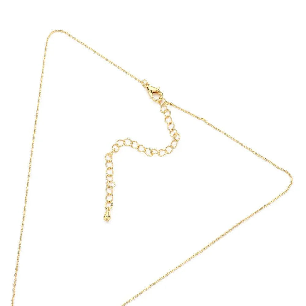 Gold Metal Whale Tale Pendant Necklace - Jewelry Store by Erik Rayo