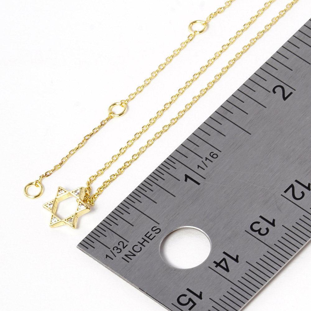 Gold Gold Dipped Stone Pointed Star Of David Pendant Necklace - Jewelry Store by Erik Rayo