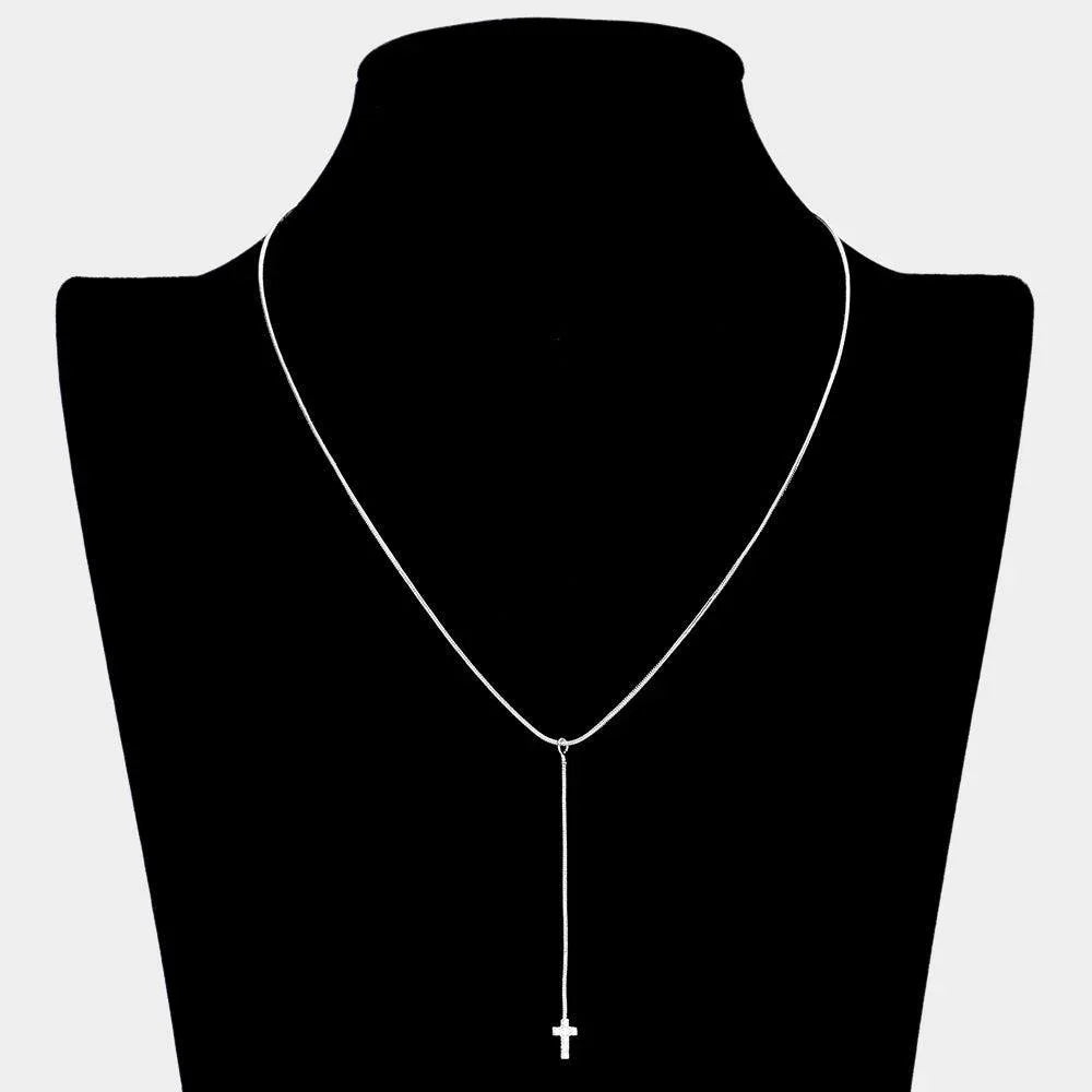 Stone Paved Cross Pendant Necklace - Jewelry Store by Erik Rayo