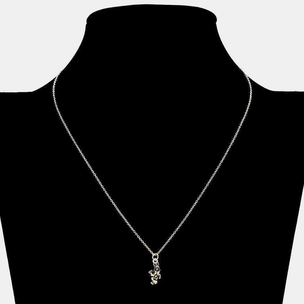 Gold Metal Rabbit Pendant Necklace - Jewelry Store by Erik Rayo
