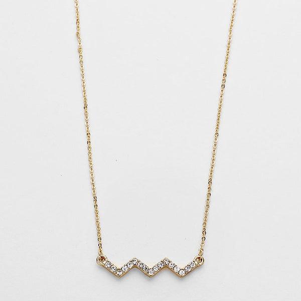 Gold Pave Chevron Necklace - Jewelry Store by Erik Rayo