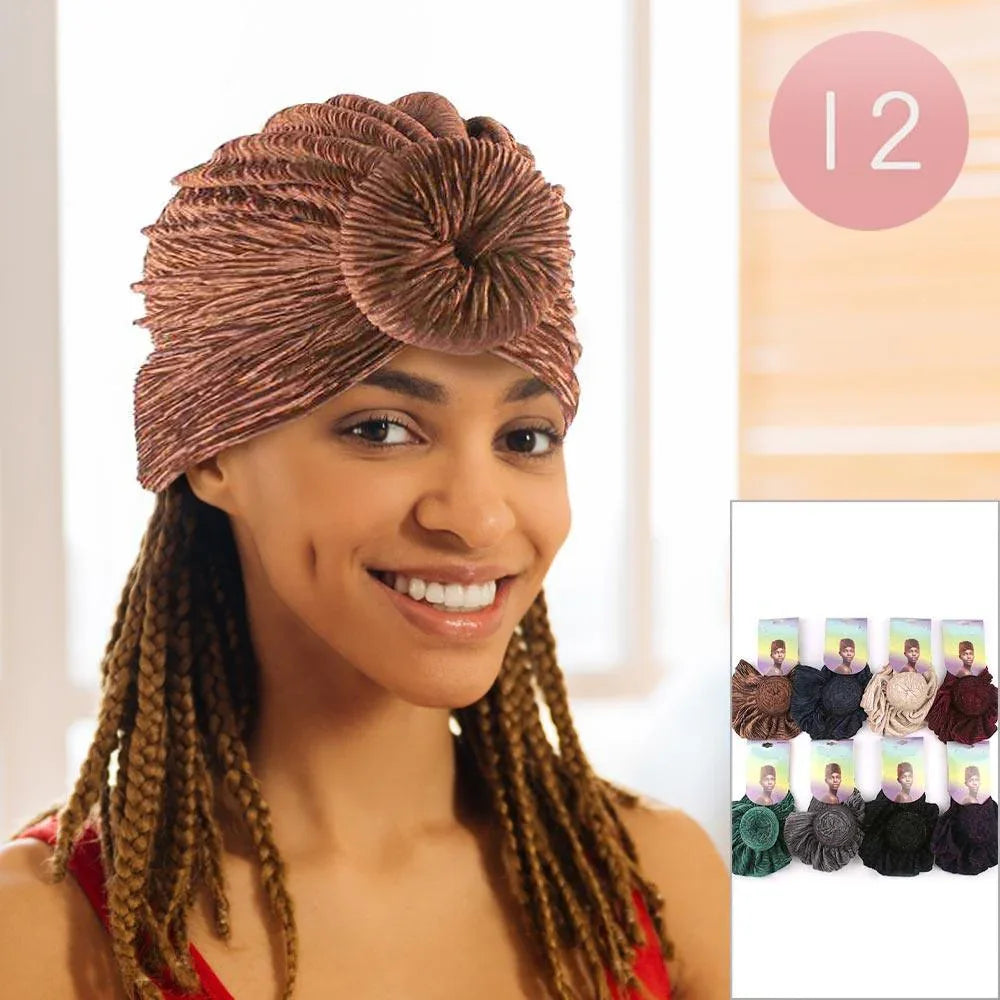 Pleated Velvet Turban Hats 12 Pack - Jewelry Store by Erik Rayo