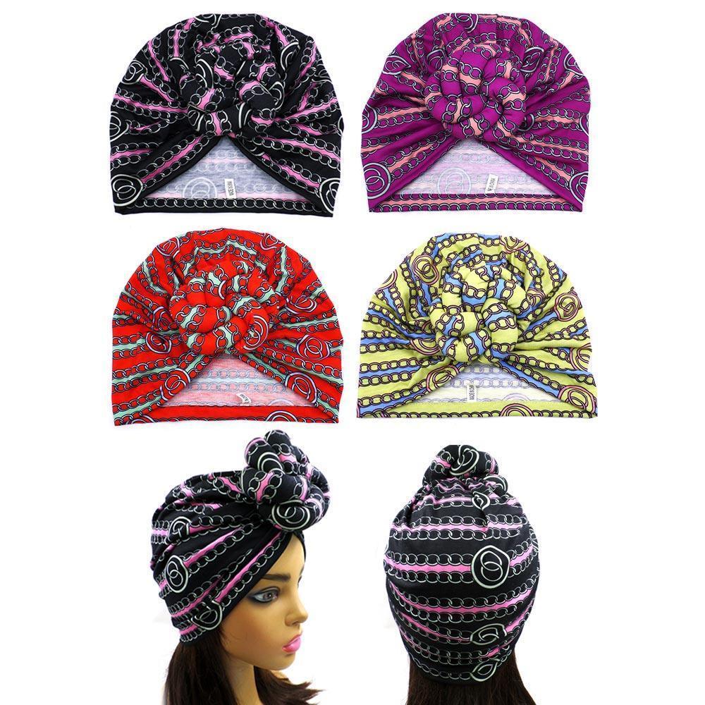 Chain Printed Turban Hats 12 Pack - Jewelry Store by Erik Rayo
