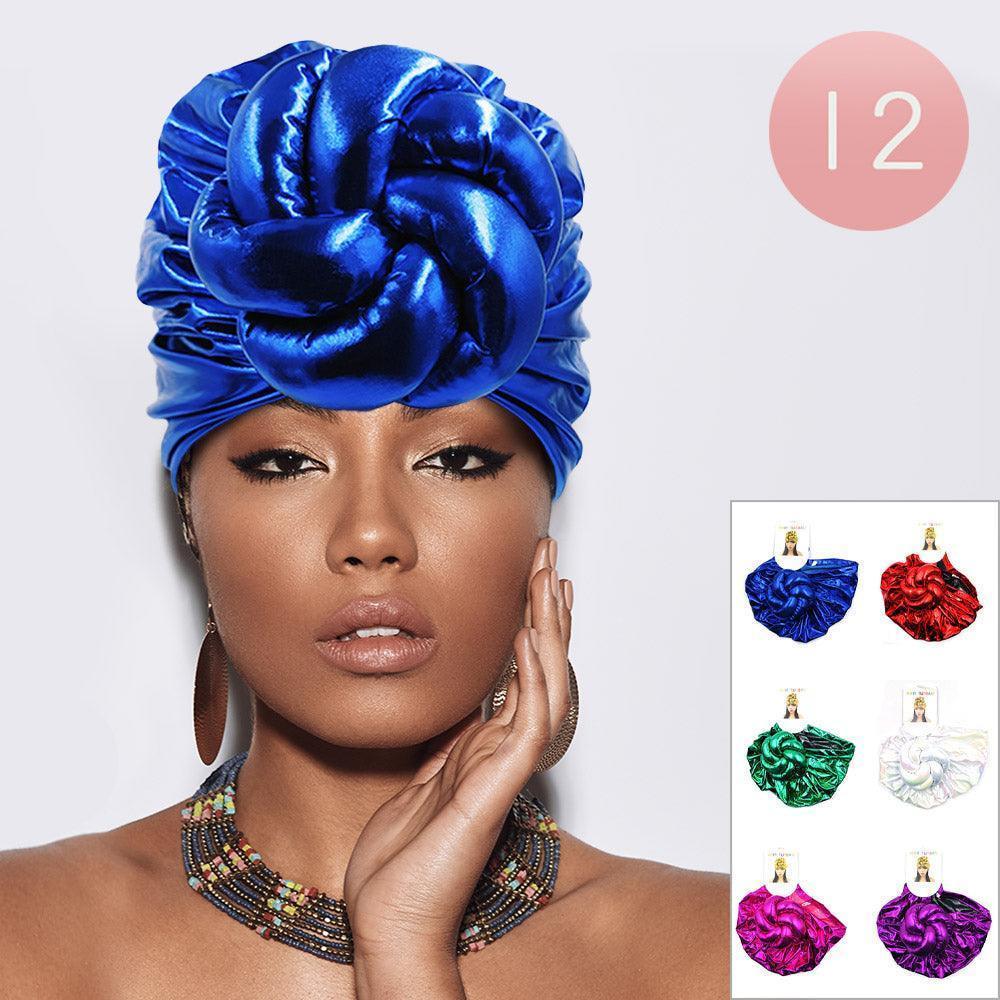 Metallic Turban Hats 12 Pack - Jewelry Store by Erik Rayo