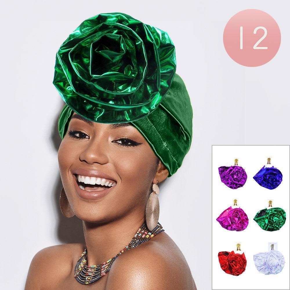 Metallic Turban Hats 12 Pack - Jewelry Store by Erik Rayo