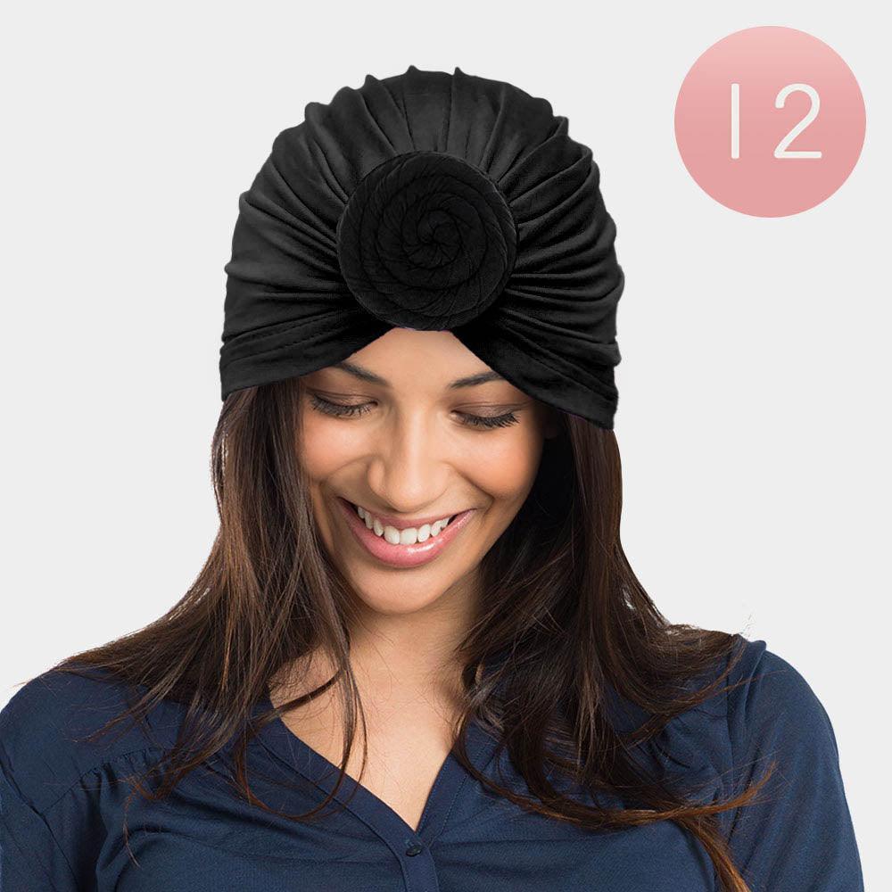 Solid Turban Hats 12 Pack - Jewelry Store by Erik Rayo