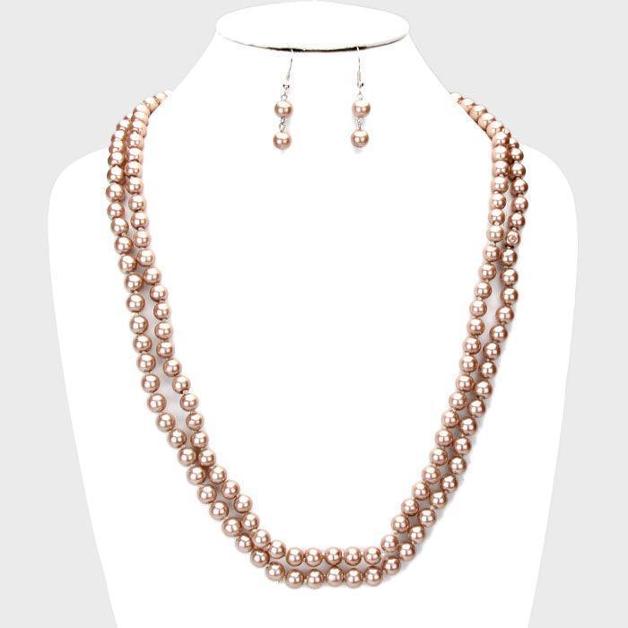 Brown 58" Pearl Long Necklace - Jewelry Store by Erik Rayo