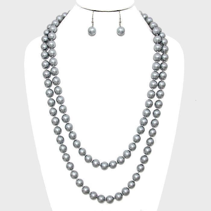 Silver 60" Pearl Necklace - Jewelry Store by Erik Rayo