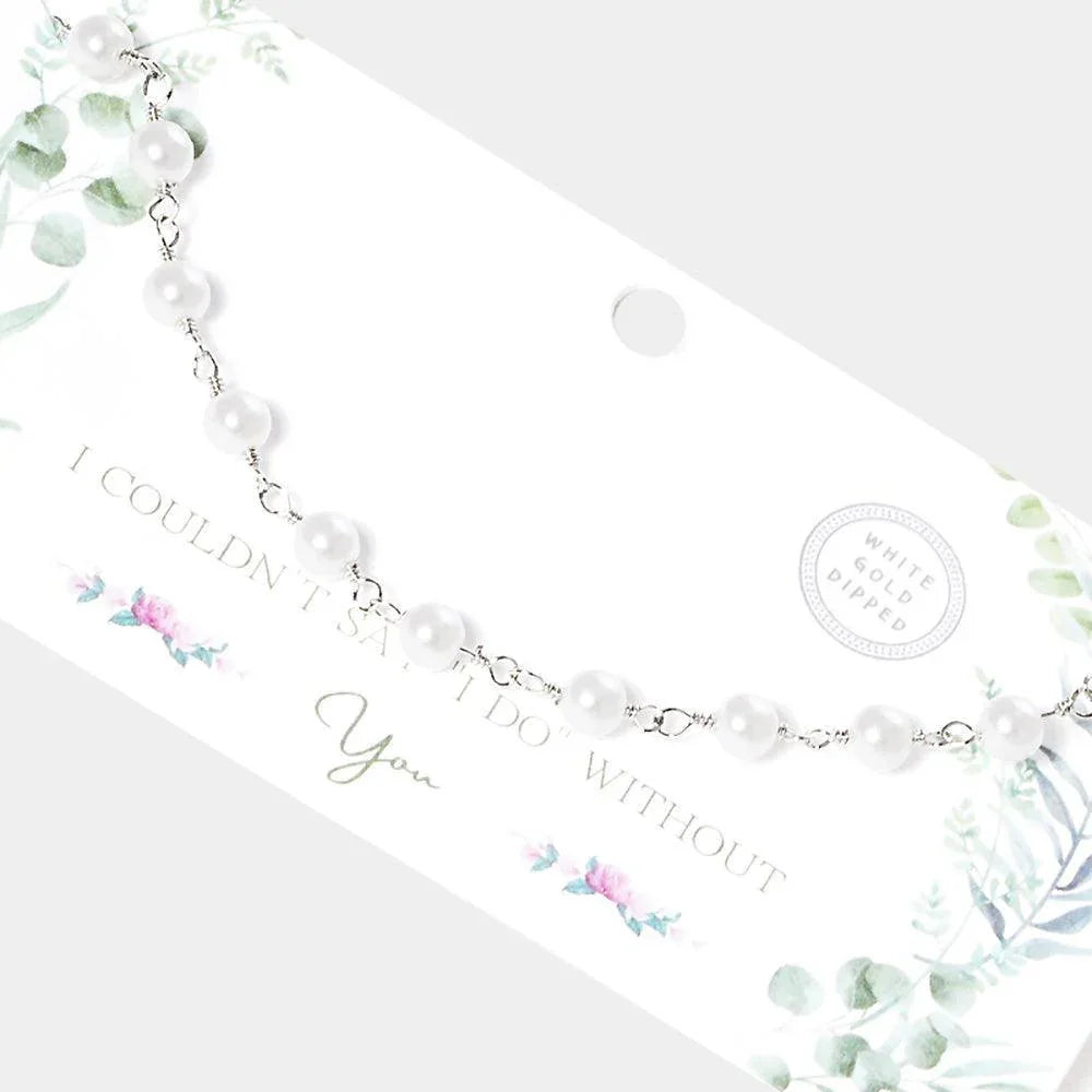 Gold White Gold Dipped Pearl Link Necklace - Jewelry Store by Erik Rayo