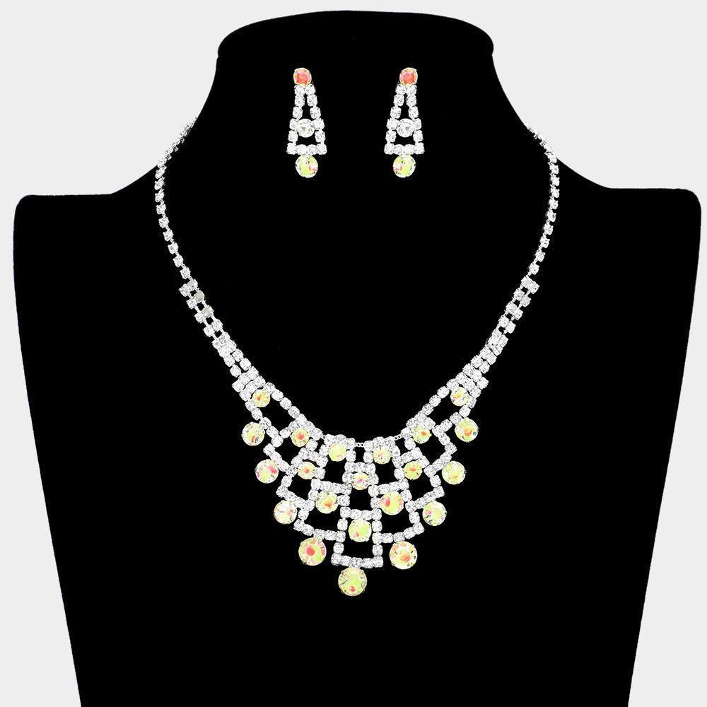 Yellow Colored Splash Rhinestone Bib Necklace - Jewelry Store by Erik Rayo