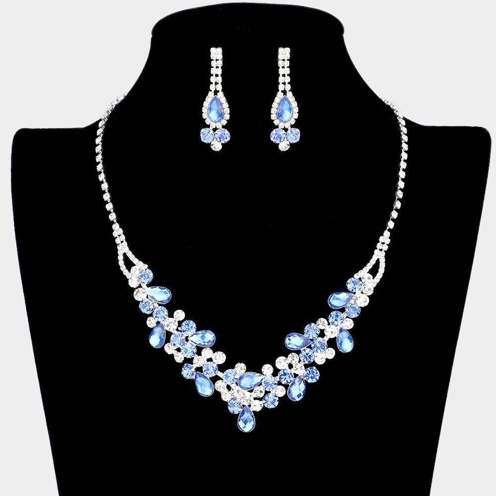 Teardrop Accented Rhinestone Necklace - Jewelry Store by Erik Rayo