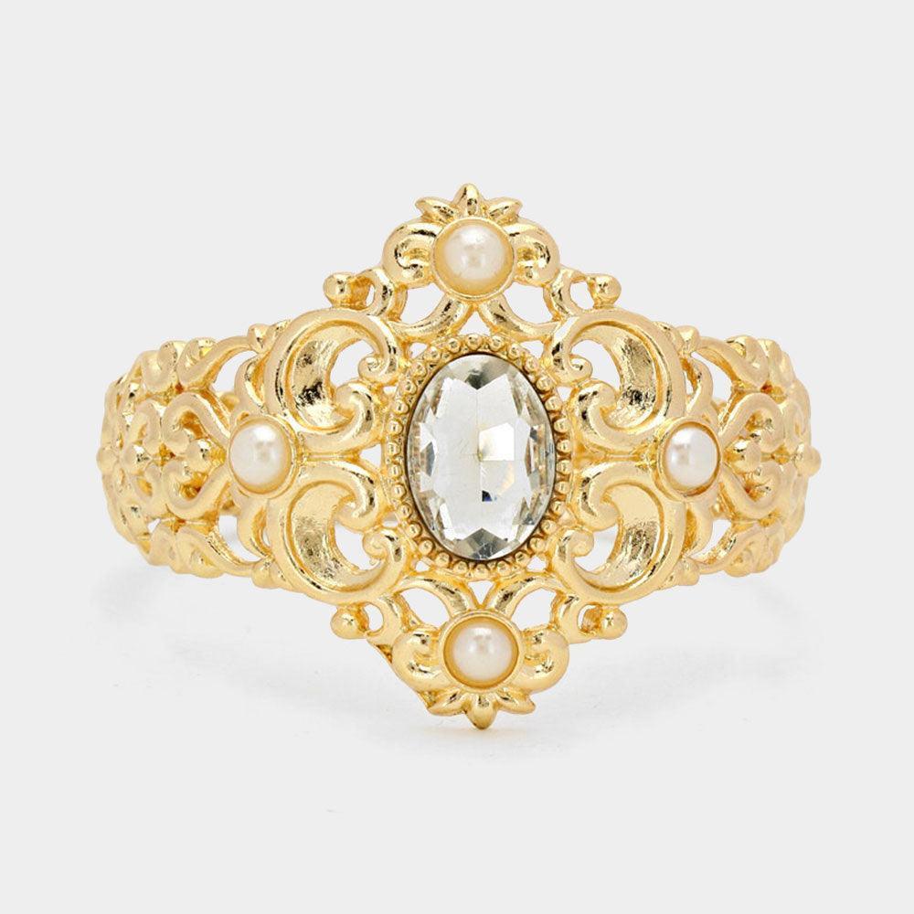 Gold Antique Stretch Bracelet - Jewelry Store by Erik Rayo