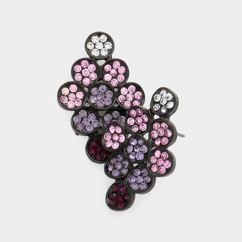 Amethyst Rhinestone Pave Earrings - Jewelry Store by Erik Rayo