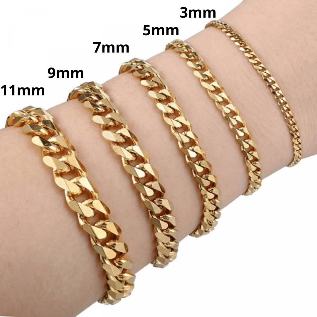 Cuban Link Bracelet for Men and Women Gold Stainless Steel for Men and Women - Jewelry Store by Erik Rayo