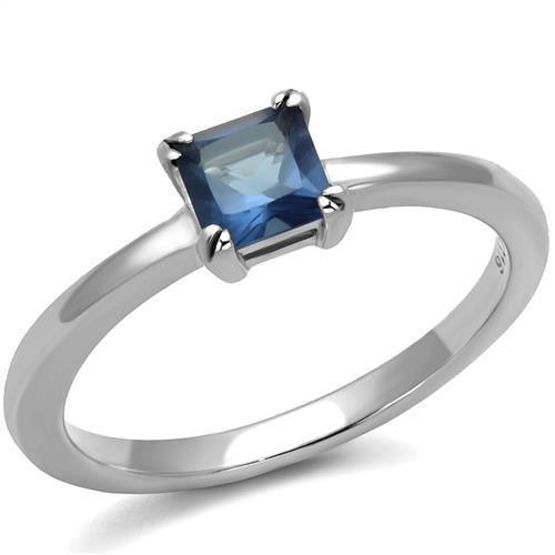 Silver Rings for Women Anillo Para Mujer Stainless Steel Ring with Glass in Montana - Jewelry Store by Erik Rayo