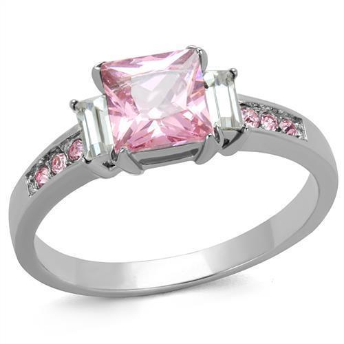 Silver Rings for Women Rose Pink Anillo Para Mujer Stainless Steel Ring in Rose Verona - Jewelry Store by Erik Rayo