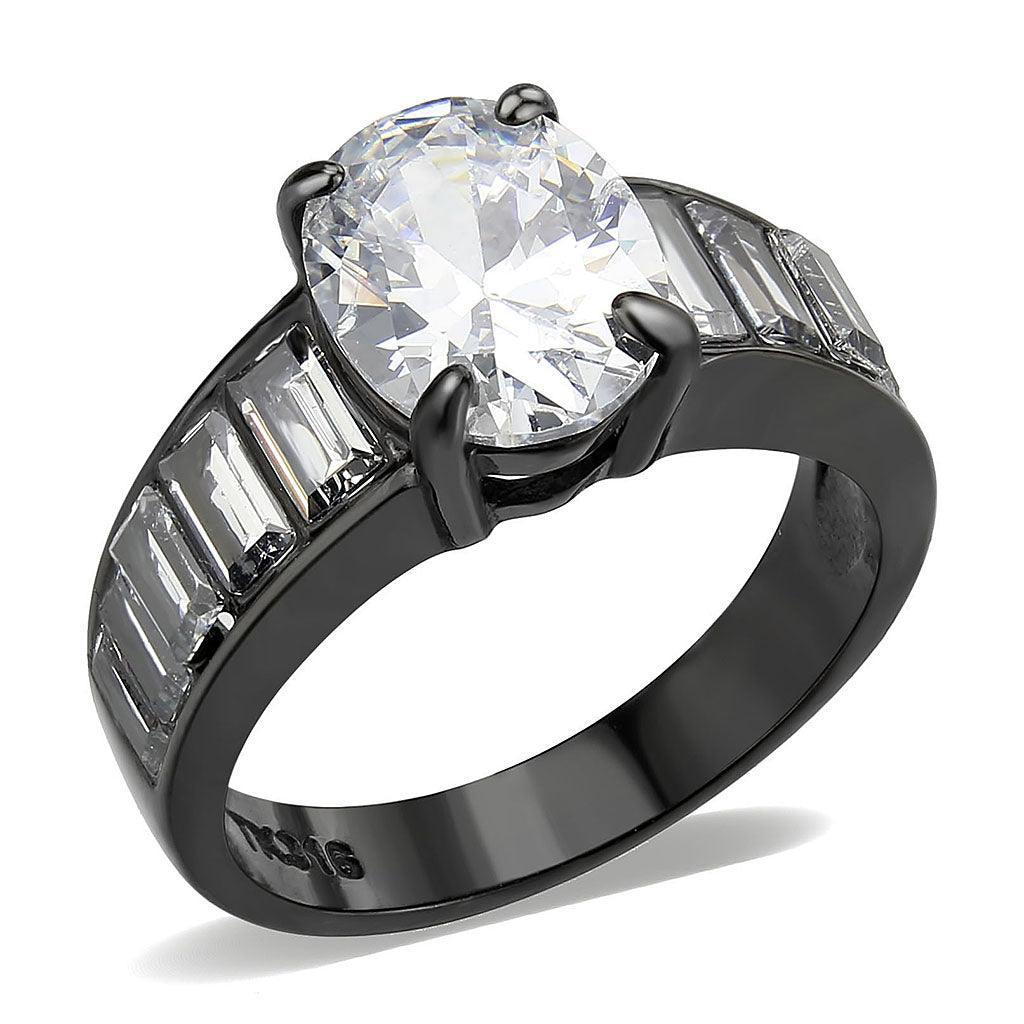 Wedding Rings for Women Engagement Cubic Zirconia Promise Ring Set for Her Stainless Steel Ring Elena - Jewelry Store by Erik Rayo
