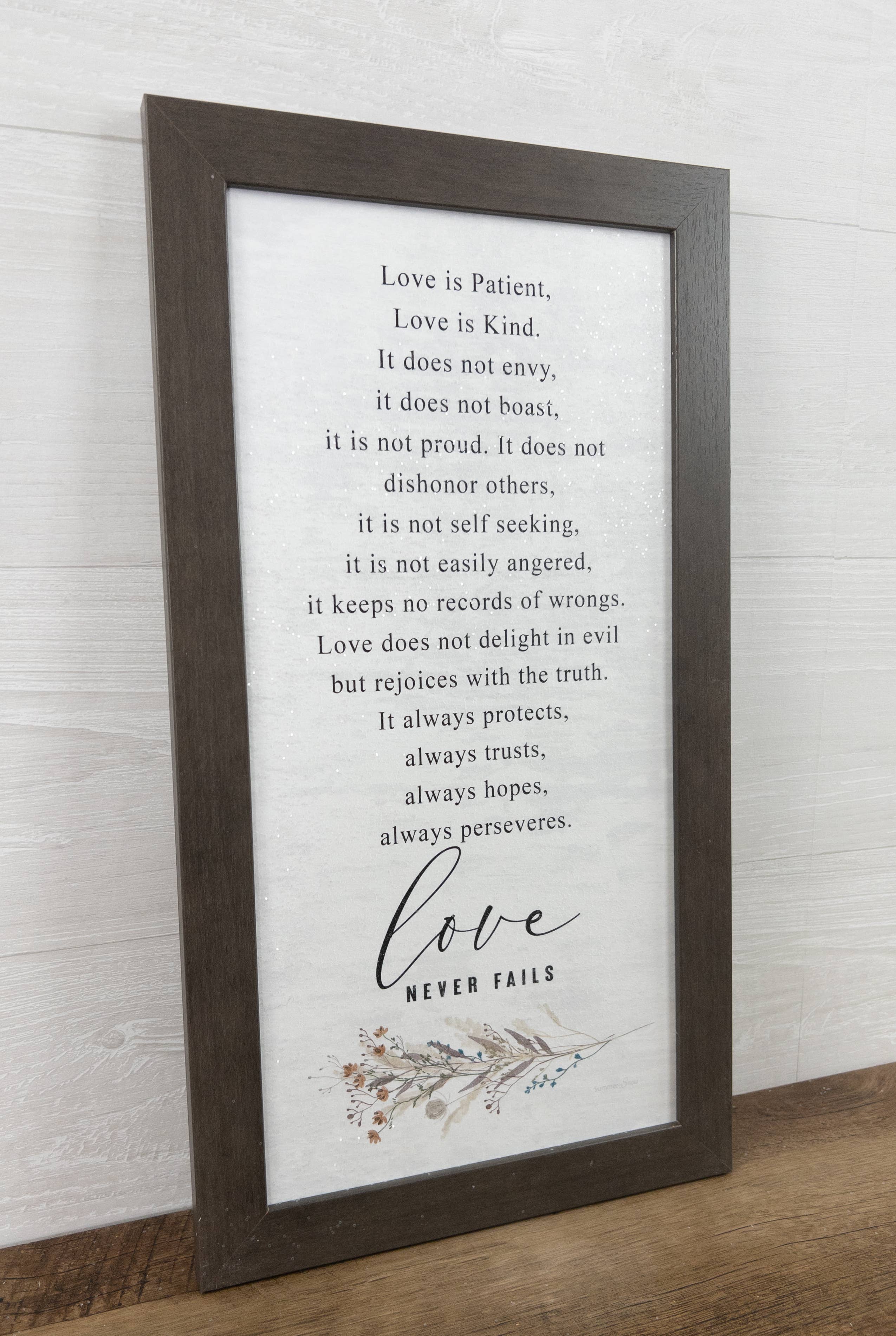 Love Is Patient Love Is Kind Love Never Fails Religious Art