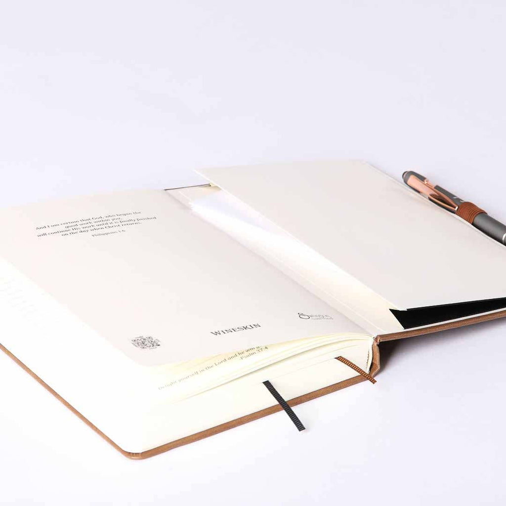 Wineskin Hard Cover 420Pg Journal, Tan