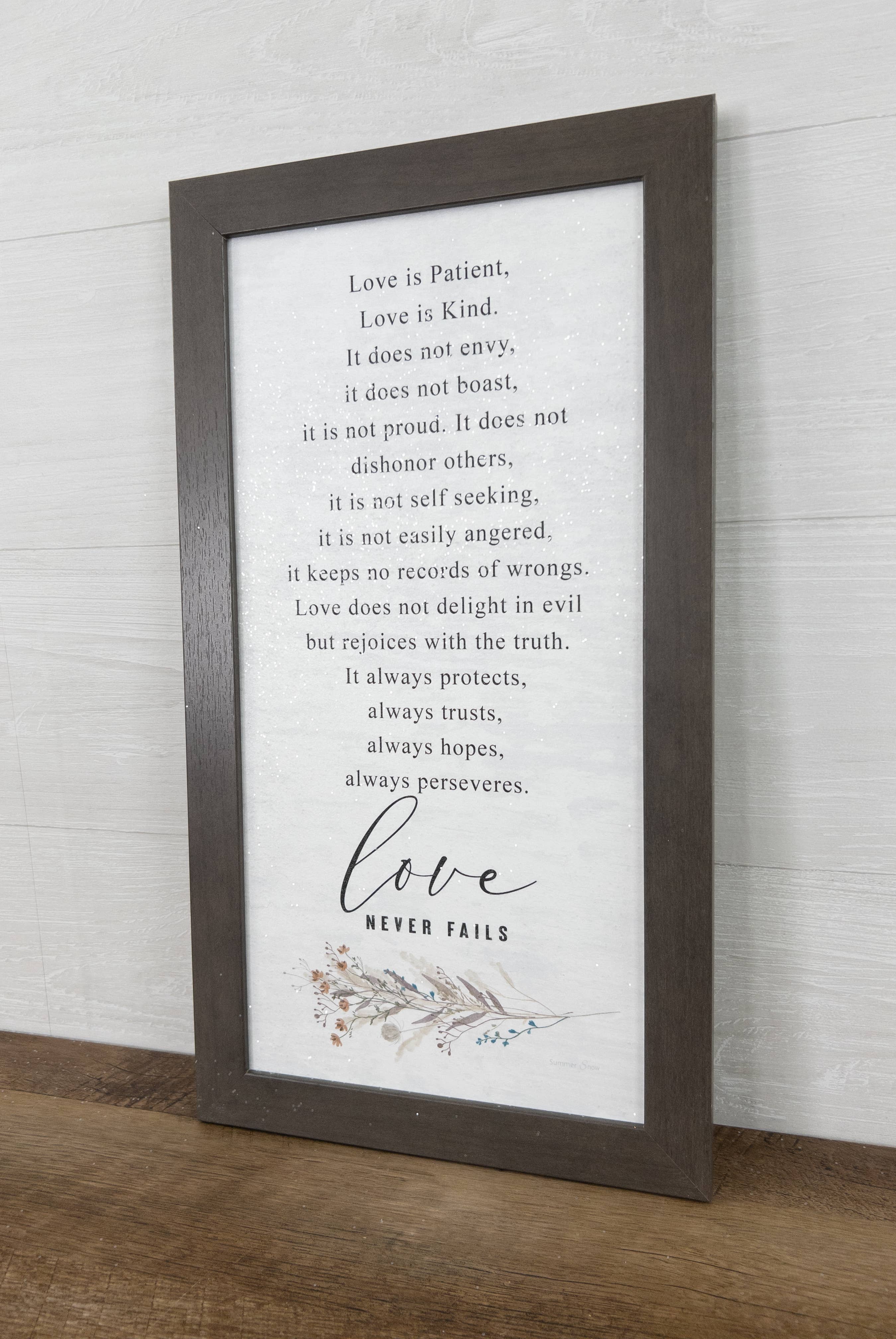 Love Is Patient Love Is Kind Love Never Fails Religious Art