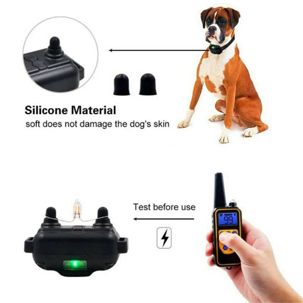 2600 FT Remote Dog Shock Training 2 Collar Set Rechargeable Waterproof LCD Pet - Jewelry Store by Erik Rayo