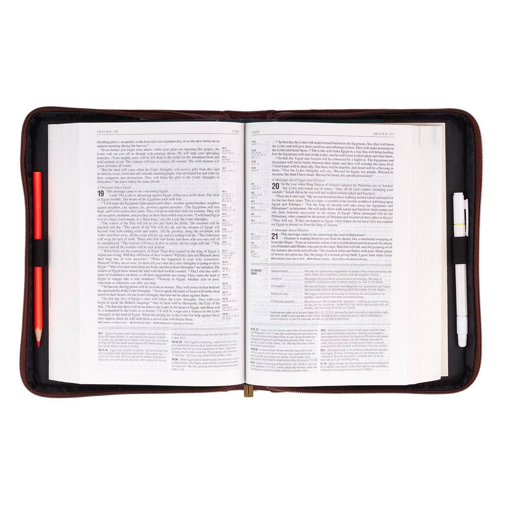 Bible Cover Classic Brown Names of God Brown Ex. 34:6