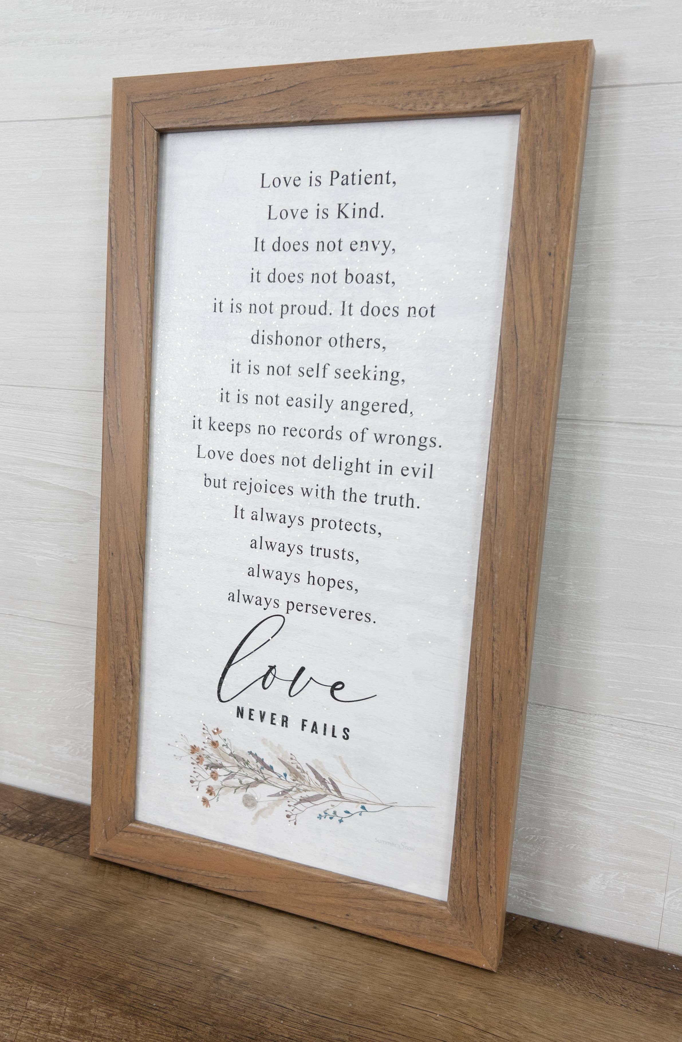 Love Is Patient Love Is Kind Love Never Fails Religious Art